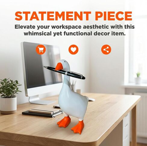 PetiKnot Desk Goose,7 inches Desktop Goose Statue, Mini Desk Trinkets Figurines Home Office Decor,Gift for Women in Saudi Arabia