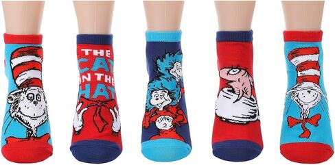 جوارب للكاحل للنساء من Bioworld The Cat In The Hat Character مكونة من 5 قطع in Saudi Arabia