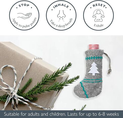 Scentered Aromatherapy Love Balm Christmas Stocking Gift for Emotional Wellbeing - Essential Oils Roll On with Rose & Ylang Ylang - Self-Care Stocking Stuffers for Women in Saudi Arabia