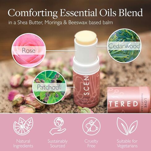 Scentered Aromatherapy Love Balm Christmas Stocking Gift for Emotional Wellbeing - Essential Oils Roll On with Rose & Ylang Ylang - Self-Care Stocking Stuffers for Women in Saudi Arabia