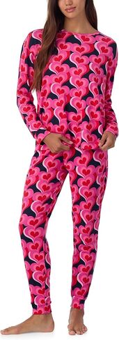 Room Service PJs Womens Crewneck Pajama Shirt & PJ Jogger Pants Set - Soft Jersey Knit - Matching Sleep & Lounge Sets in Saudi Arabia