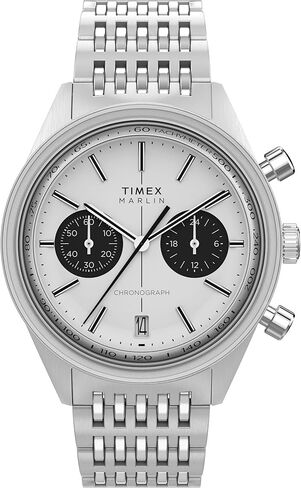 Timex Men's Marlin Jet 40mm Watch - Stainless Steel Bracelet Silver-Tone Dial Stainless Steel Case in Saudi Arabia