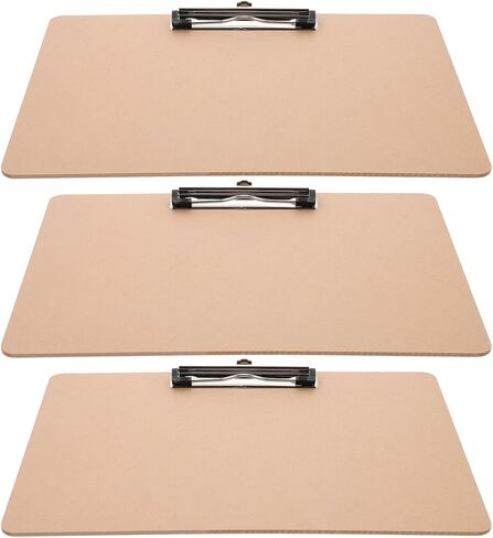 EXCEART 3pcs لوحة الكتابة رسم لوحة كليب لوحات 8.5x11 الحافظة ملف تخزين الحافظة المناظر الطبيعية الحافظة رسم المجلس مع مقاطع الحافظة الأفقية مكتب مذكرة المحمولة in Saudi Arabia