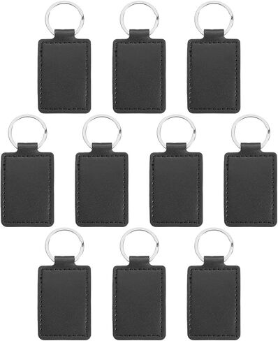 PATIKIL Sublimation Blank Keychains, Rectangle Leather Keychain Blanks Double Side Heat Transfer Key Chains in Saudi Arabia