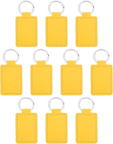 PATIKIL Sublimation Blank Keychains, Rectangle Leather Keychain Blanks Double Side Heat Transfer Key Chains in Saudi Arabia