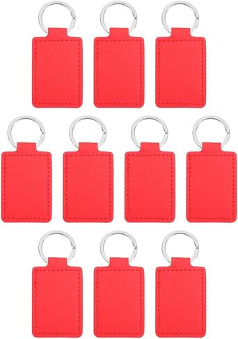 PATIKIL Sublimation Blank Keychains, Rectangle Leather Keychain Blanks Double Side Heat Transfer Key Chains in Saudi Arabia