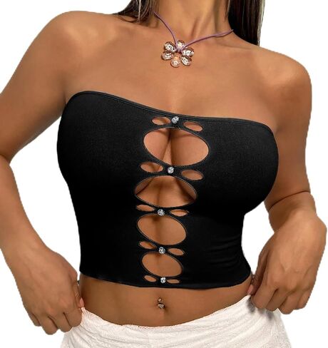 حمالة صدر نسائية مثيرة مجوفة من HiSexy بدون حمالات بدون أسلاك بدون خياطة بدون خياطة من حجر الراين in Kuwait