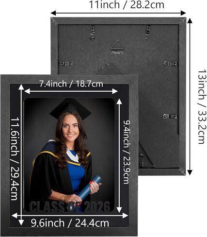 GMFrames Graduation Picture Frame Class of 2026 & 2025 Photo Frame with Mat for 8x10 Pictures Graduation Party Gift and Keepsake Black in Saudi Arabia