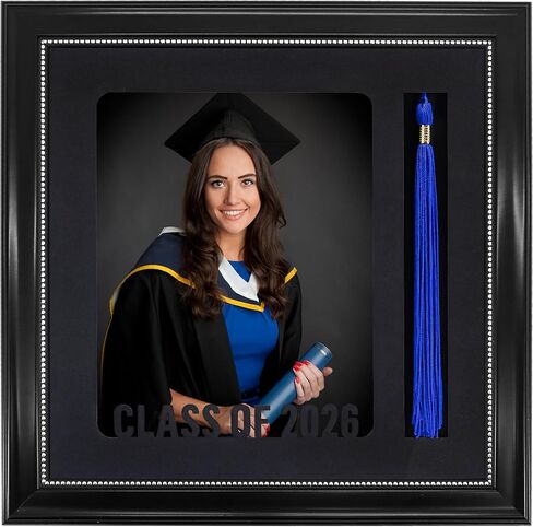 GMFrames Graduation Picture Frame Class of 2026 & 2025 Photo Frame with Mat for 8x10 Pictures Graduation Party Gift and Keepsake Black in Saudi Arabia