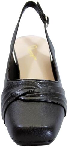 Peerage Mabel Women's Wide Width Leather Low Heel Slingback Pumps in Saudi Arabia