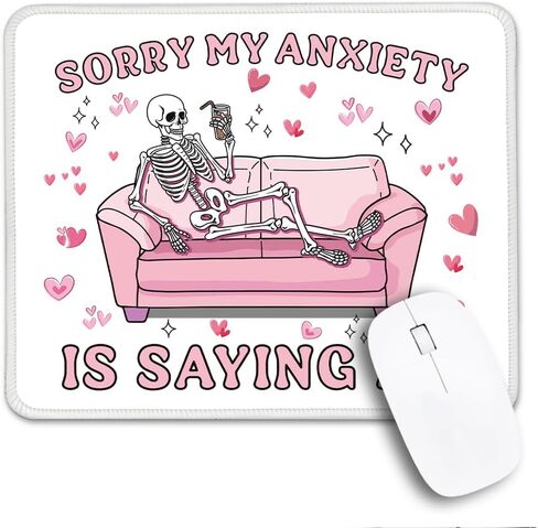 Hot Mess Express Definition Non-Slip Mouse Pad with Stitched Edge, Funny Mousepad Gifts for Friends Coworker Wife Husband, Cute Humor Mental Health Gifts, Work Appreciation Gifts in Kuwait