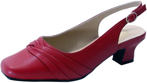 Peerage Mabel Women's Wide Width Leather Low Heel Slingback Pumps in Saudi Arabia