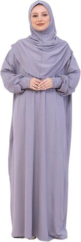 Prien Prayer Dress For Women, Cotton Muslim Abaya, Soft Hijab, Elegant Turkish Islamic Wear For Eid, Ramadan, Umrah, Hajj in Saudi Arabia