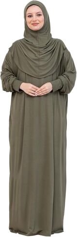 Prien Prayer Dress For Women, Cotton Muslim Abaya, Soft Hijab, Elegant Turkish Islamic Wear For Eid, Ramadan, Umrah, Hajj in Saudi Arabia