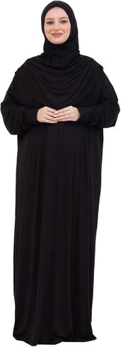 Prien Prayer Dress For Women, Cotton Muslim Abaya, Soft Hijab, Elegant Turkish Islamic Wear For Eid, Ramadan, Umrah, Hajj in Saudi Arabia