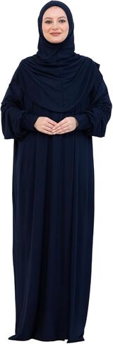 Prien Prayer Dress For Women, Cotton Muslim Abaya, Soft Hijab, Elegant Turkish Islamic Wear For Eid, Ramadan, Umrah, Hajj in Saudi Arabia