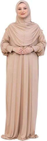 Prien Prayer Dress For Women, Cotton Muslim Abaya, Soft Hijab, Elegant Turkish Islamic Wear For Eid, Ramadan, Umrah, Hajj in Saudi Arabia