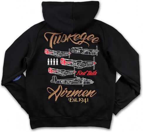 بلوفر رجالي بغطاء للرأس من TCEShop Big Boy Tuskegee Airmen S4 [أسود] - ID#39380-15-225-0-0 in Saudi Arabia