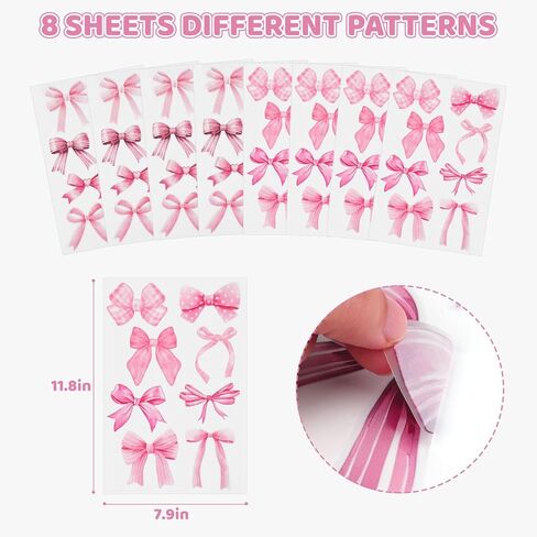 مجموعة 8 أوراق من الملصقات الجدارية ذات القوس الوردي، مقاس 7.9 × 11.8 بوصة، ملصقات حائط على شكل أقواس مائية وردية عصرية لغرف الأطفال وغرفة النوم والفصول الفنية وديكور غرفة الأطفال والفتيات in Kuwait