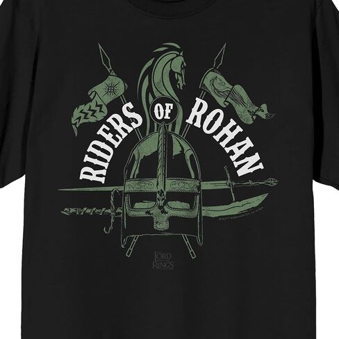 تي شيرت Lord of The Rings Riders of Rohan للكبار باللون الأسود ورقبة دائرية وأكمام قصيرة in Kuwait