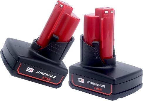Lasica 2Pack M-12 Li-Ion Battery Packs Compatible with Mil-Waukee M-12 12V Heated Jacket Compatible with Mil-Waukee 12 Volt Cordless Tools 48-11-2401 48-11-2411 48-11-2420 Battery in Saudi Arabia