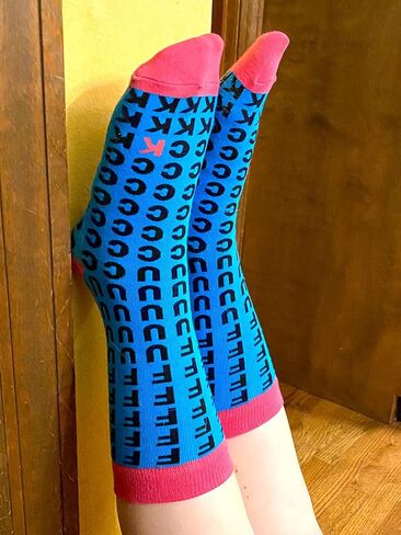 Fabdaz FFFFFUUUUCCCCCKKK Women's Crew Naughty Novelty Socks with Bold Letters - 1 Pair, 1 Size Fits Most in Saudi Arabia