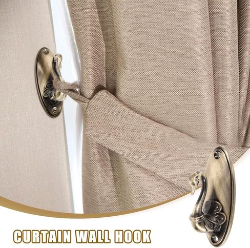 Sewroro 2pcs ستارة البجعة السنانير، نمط البجعة الستار Holdbacks Tieback السنانير خمر البجعات الستائر أصحاب (البرونزية) in Kuwait