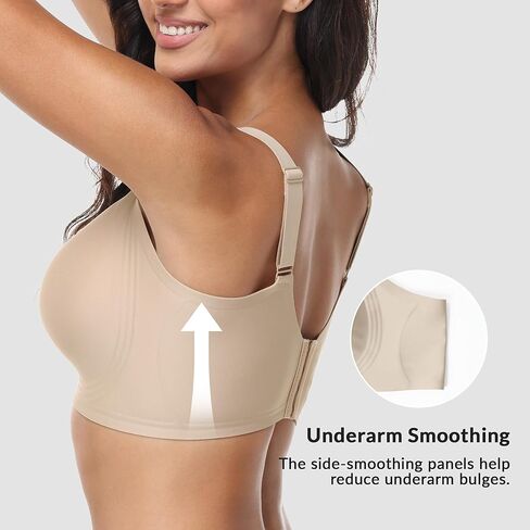 Wireless Bras for Women Underarm Smoothing Full Coverage Comfort Seamless Bra No Underwire T Shirt Bralettes Reg & Plus Size in Saudi Arabia