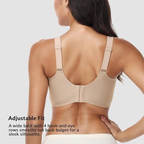 Wireless Bras for Women Underarm Smoothing Full Coverage Comfort Seamless Bra No Underwire T Shirt Bralettes Reg & Plus Size in Saudi Arabia