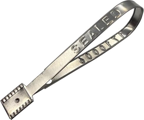 100 Metal Truck Seals Metal Trailer Seals Security Seals Tamper Evident Seal Metal Container Seal s Steel Seals Shipping Seals Numbered Sequentially (100 Pack) (1000) in Kuwait