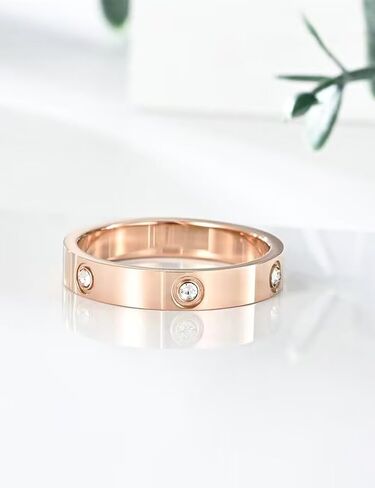 Love Friendship Ring 18K Stainless Steel Promise Ring Couple's Pair Ring in Saudi Arabia