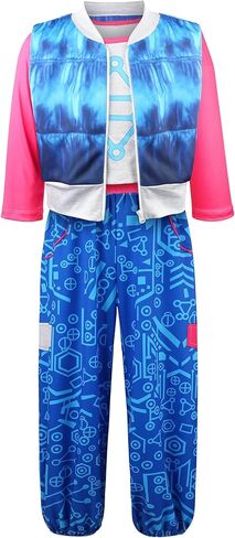 Xefenki Girls Nova Zombies 4 Costume Cheerleader Halloween Cosplay Includes Hooded Sweatshirt T-shirt and One-piece Skirt in Kuwait