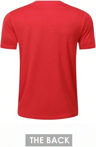 Men's Red Gradient Badminton Shirt – Vibrant Sports Shirt for Active Performance & Style in Saudi Arabia