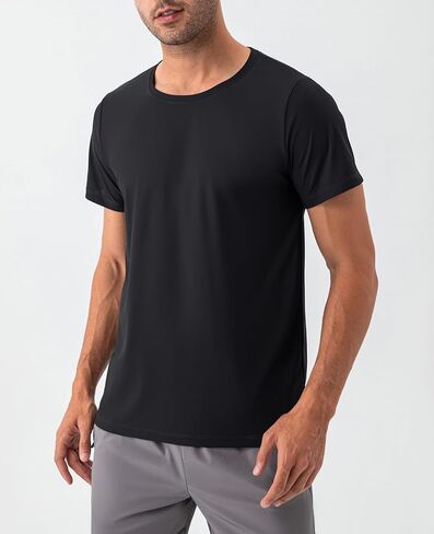 Men's Mesh Crew Neck Short-Sleeve Workout T-Shirts Breathable Active Tee Tops in Saudi Arabia