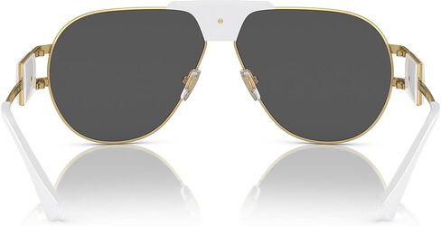 Versace VE 2252 147187 Gold Metal Pilot Sunglasses Dark Grey Standard Lens in Saudi Arabia
