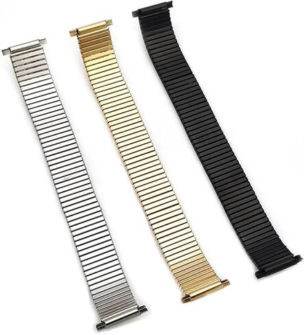 Metal Elastic Watch Strap Stretch Adjustment Expansion Stainless Steel Watch Band Men Women 16-22mm Width in Saudi Arabia