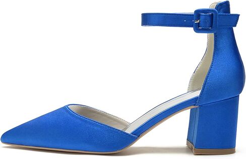 ADMLZQQ Women's Closed Toe Strappy Low Block Heel Sandals for Wedding Bride Dress Shoes in Saudi Arabia