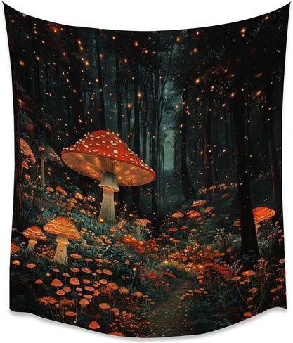 Heltrappe القوطية مسحور الغابات الفن نسيج الظلام الأكاديمية الخيال فانوس الجمالية المفروشات بوهو خمر الجدار شنقا ديكور لغرفة النوم النوم غرفة المعيشة أبيض 30x40 بوصة in Kuwait