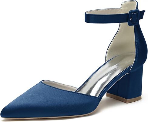 ADMLZQQ Women's Closed Toe Strappy Low Block Heel Sandals for Wedding Bride Dress Shoes in Saudi Arabia