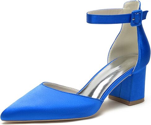 ADMLZQQ Women's Closed Toe Strappy Low Block Heel Sandals for Wedding Bride Dress Shoes in Saudi Arabia