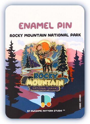 Enamel Pin - Rocky Mountain National Park. Collector’s Edition, Durable & Stylish Souvenir Pin for Backpacks, Jackets, Hats, and Accessories, National Park Lovers Gift in Saudi Arabia