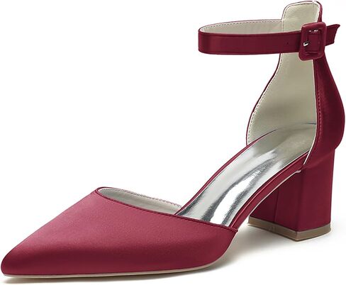 ADMLZQQ Women's Closed Toe Strappy Low Block Heel Sandals for Wedding Bride Dress Shoes in Saudi Arabia