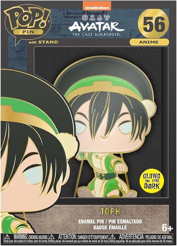 Funko Loungefly PIN Nickelodeon: Toph - Aang - Avatar: The Last Airbender Enamel Pins - بروش مبتكر لطيف قابل للتجميع - لحقائب الظهر والحقائب - فكرة هدية - بضائع رسمية - عشاق الرسوم المتحركة in Kuwait