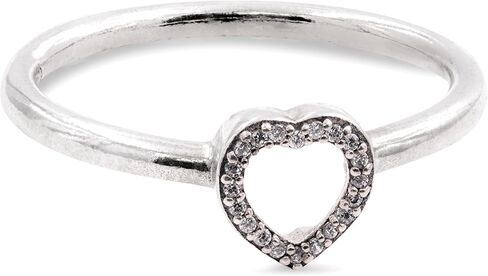 PANDORA Puzzle Heart Frame Ring, Clear CZ 196549CZ-60 EU 9 US in Saudi Arabia