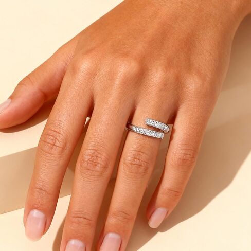 Stainless Steel Minimalist Cz Encrusted Toe Ring Silver Color Ring For Women Ring trendy fashion jewelry Boho Fashion in Saudi Arabia