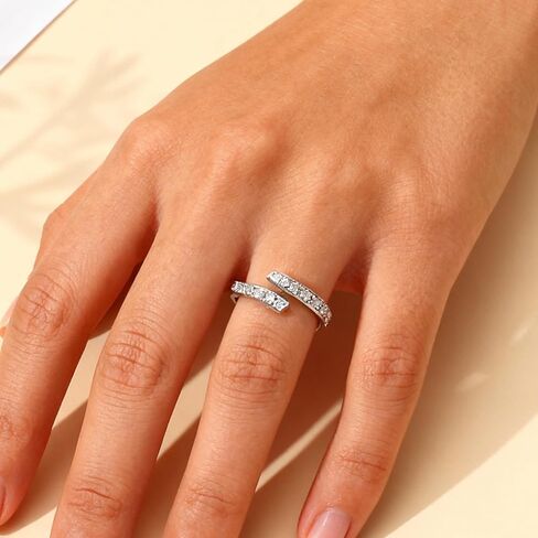 Stainless Steel Minimalist Cz Encrusted Toe Ring Silver Color Ring For Women Ring trendy fashion jewelry Boho Fashion in Saudi Arabia