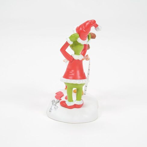 Department 56 Dr. Seuss The Grinch Village Accessories Being Fitted for a Santy Suit Figurine, 3.6 Inch, Multicolor in Saudi Arabia
