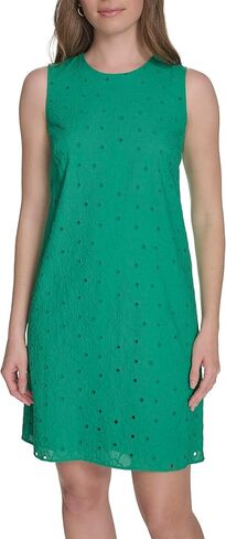 Tommy Hilfiger Womens Sleeveless Meadow Eyelet Shift Dress in Saudi Arabia