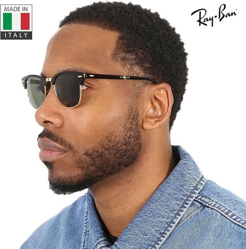 Ray-Ban RB2176 CLUBMASTER FOLDING Square Shaped Sunglasses for Men & Women with Official RAYBAN Eyewear Kit in Saudi Arabia