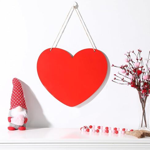 Valentines Day Door Decorations Wooden Heart Hanging Sign for Holiday Farmhouse Home Front Porch and Wall Window Wedding Anniversary Decor in Saudi Arabia